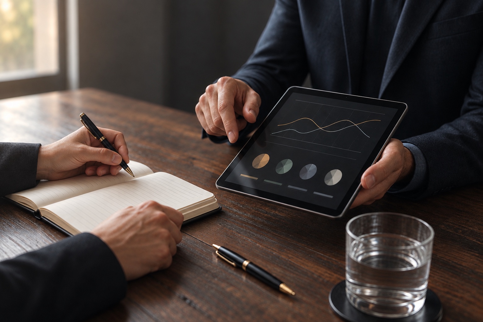 A private executive health strategy review in a discreet London setting