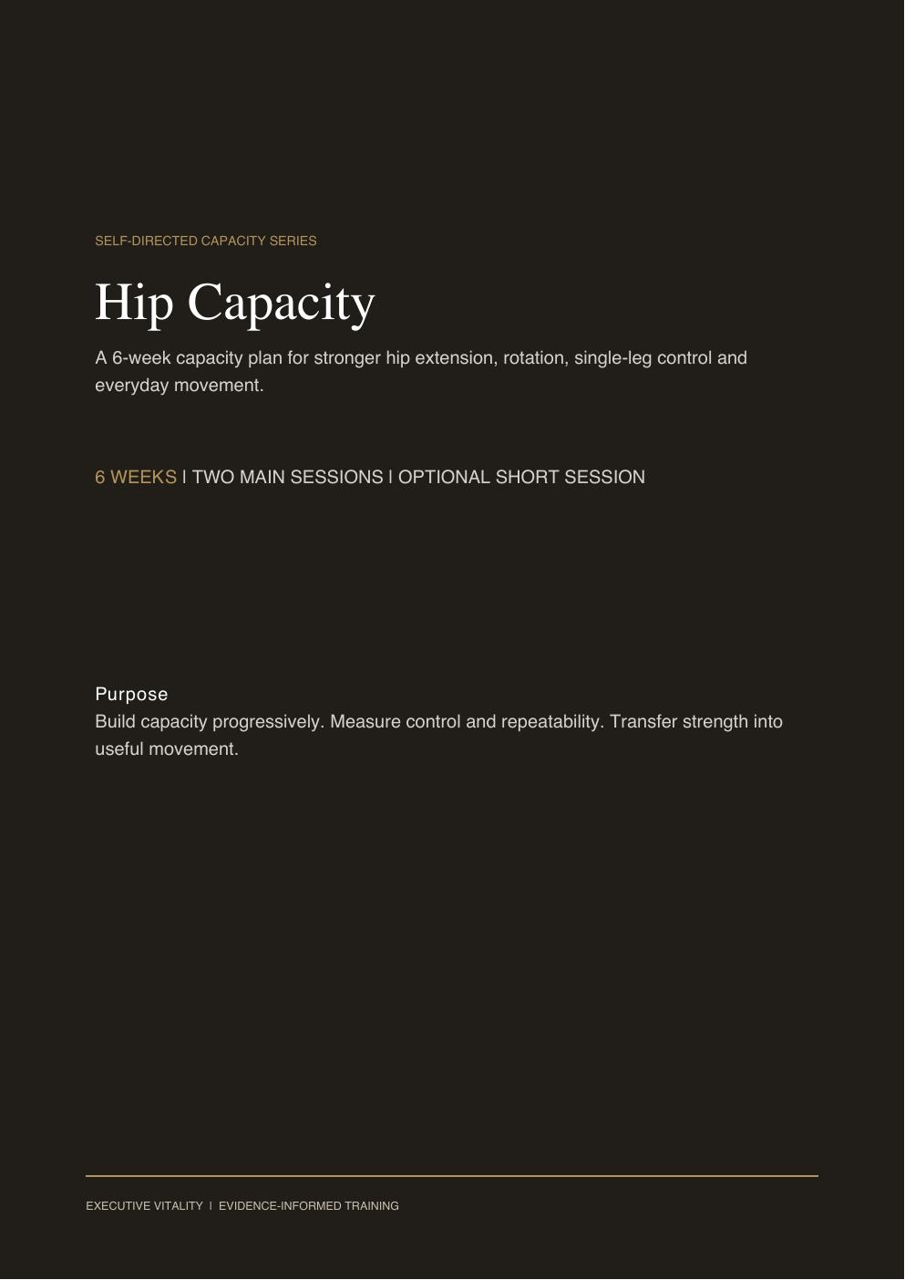 Hip Capacity digital guide cover