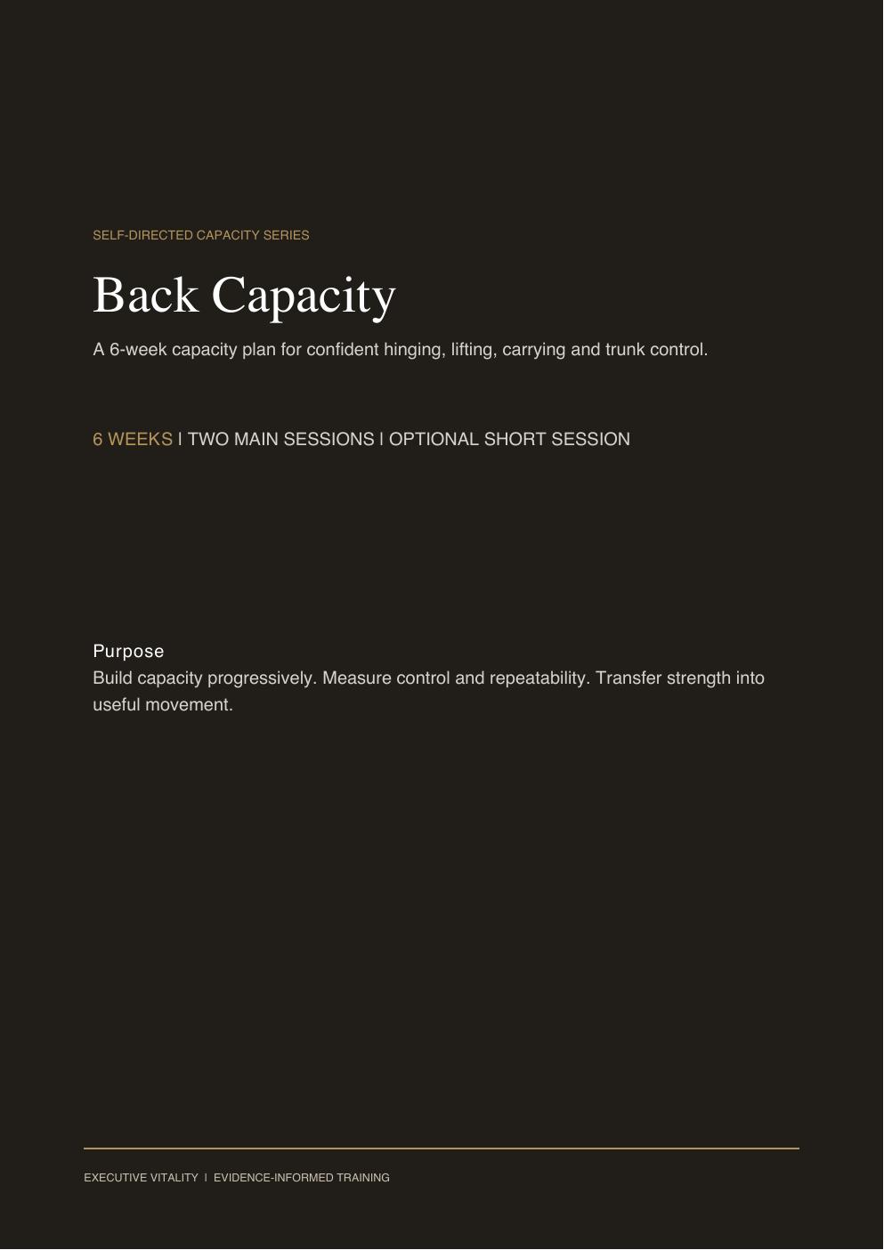 Back Capacity digital guide cover