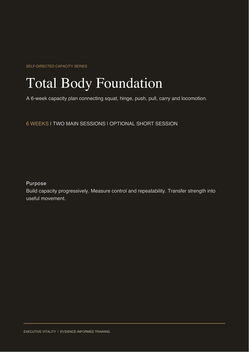 Total Body Foundation digital guide cover